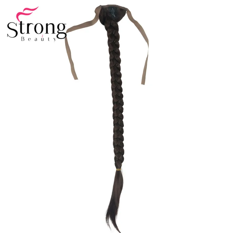 StrongBeauty, блонд, длинный рыбий хвост, коса, конский хвост, наращивание, синтетический зажим, шиньон, цвет на выбор