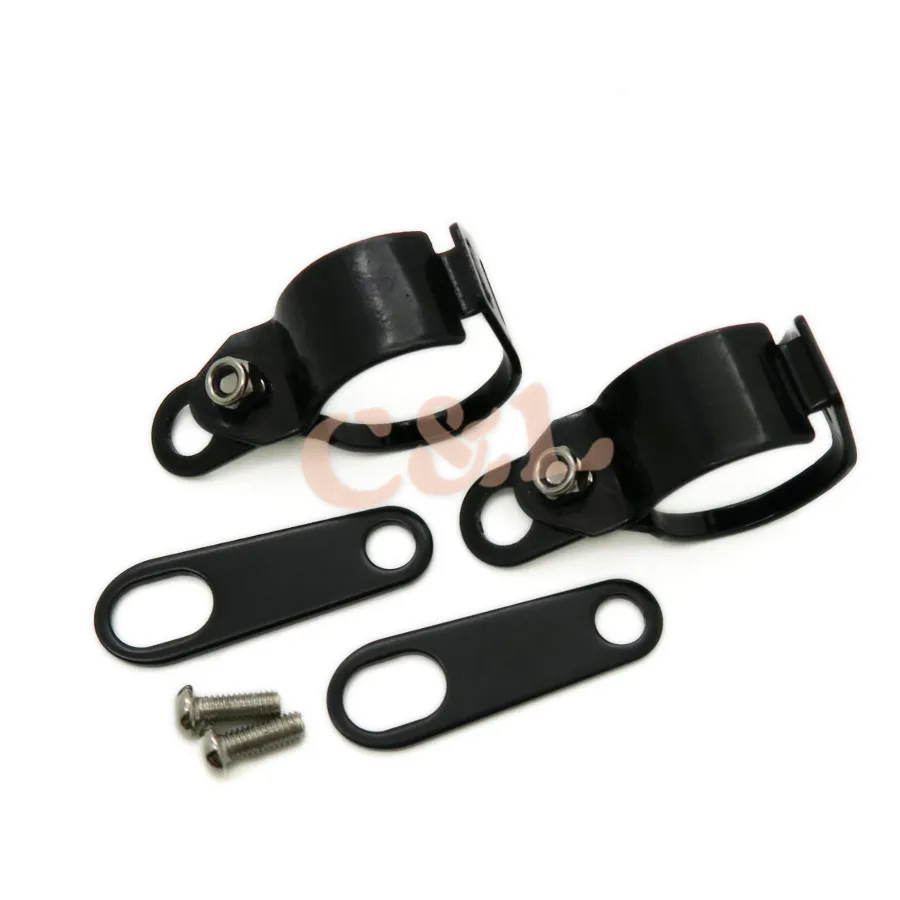 1 комплект черные кронштейны для указателей поворота зажим вилки + держатель