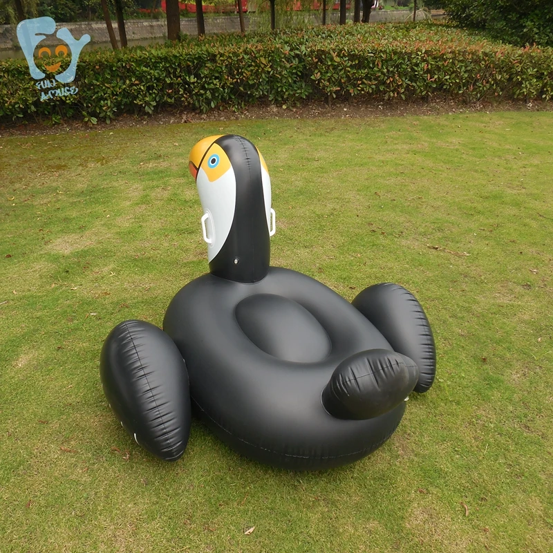 Плавательный поплавок надувной черный Toucan ездить на воде игрушки бассейн