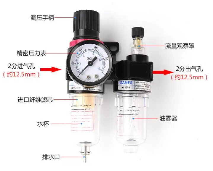 Oil-water separator air filter dual element source processor AFC2000 BFC2000 BFC3000 BFC4000 | Обустройство дома
