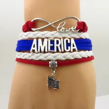 Любовь america браслет темно синий шарма Америка США