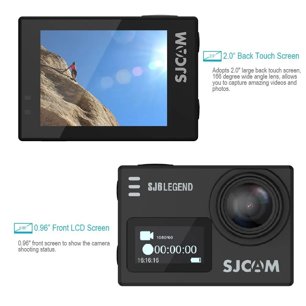 Оригинальный SJCAM SJ6 Легенда действие Камера 4 К 24fps NTK96660 2.0 &quotСенсорный экран WIFI 30 м