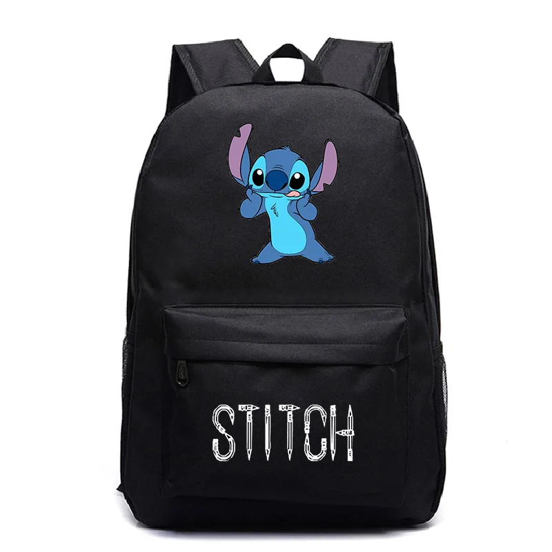 Рюкзак Kawaii Stitch для подростков школьный ранец мультяшный шитье милый дорожный