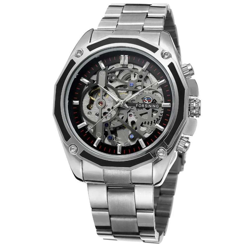 Мужские часы FORSINING Relogio Masculino Skeleton автоматические мужские лучший бренд роскошные