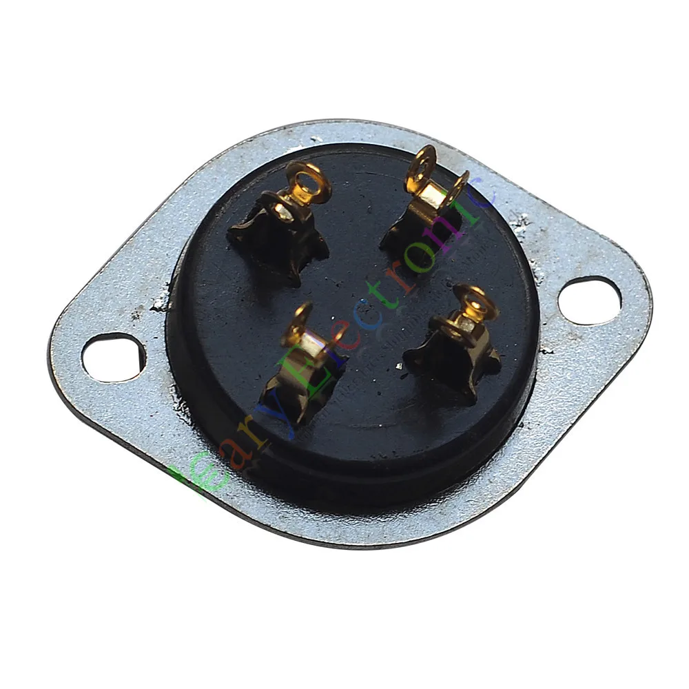 Оптом и в розницу 2 шт 4Pin Золотой бакелит гнезда вакуумных трубок для 2A3 300B 45 50 U4A