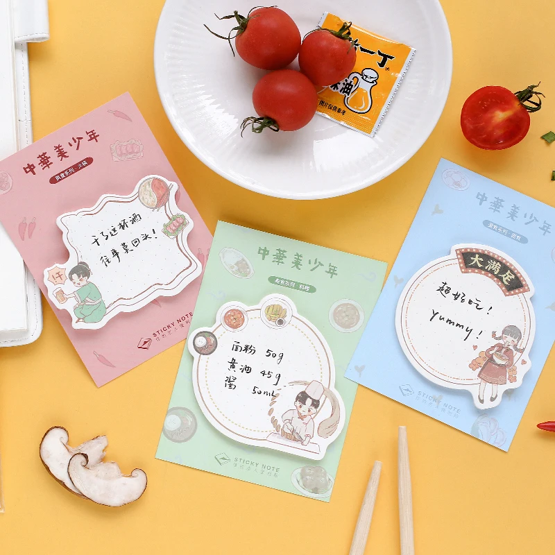 

12PCS/LOT delicious food sticky n times stickers memo pad