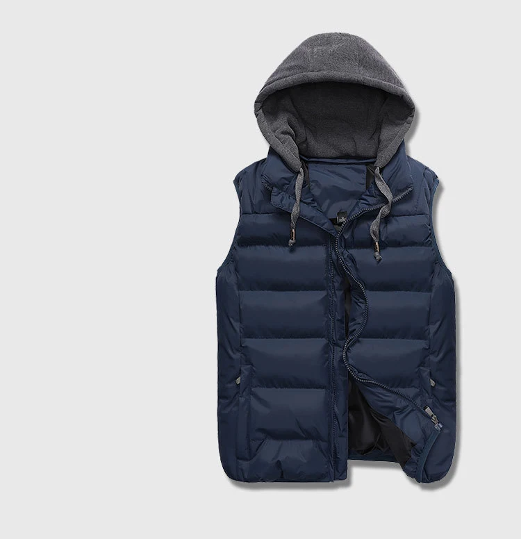Горные мужские жилеты 4XL с капюшоном, куртки без рукавов, зимние мужские и женские теплые осенние приталенные жилеты, Мужская Брендовая верхняя одежда LA534