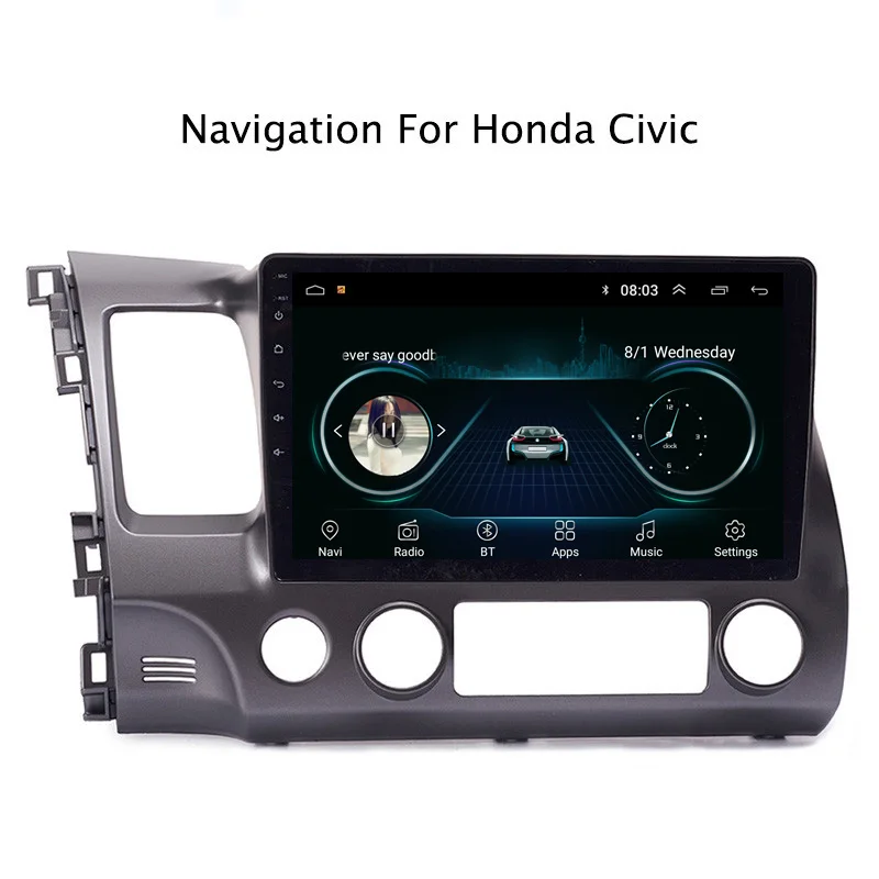 NaviTopia Android 8 1 автомобильный DVD gps Мультимедиа Аудио плеер для Honda Civic 2004 2005 2006 2007 2008