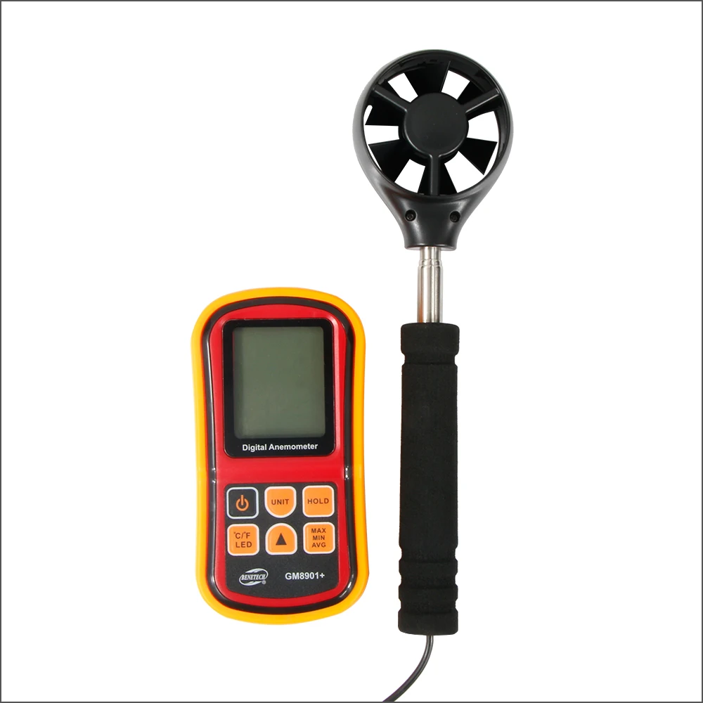 Цифровой анемометр RZ Anemometro с ЖК-дисплеем ручной ветромер измеритель скорости
