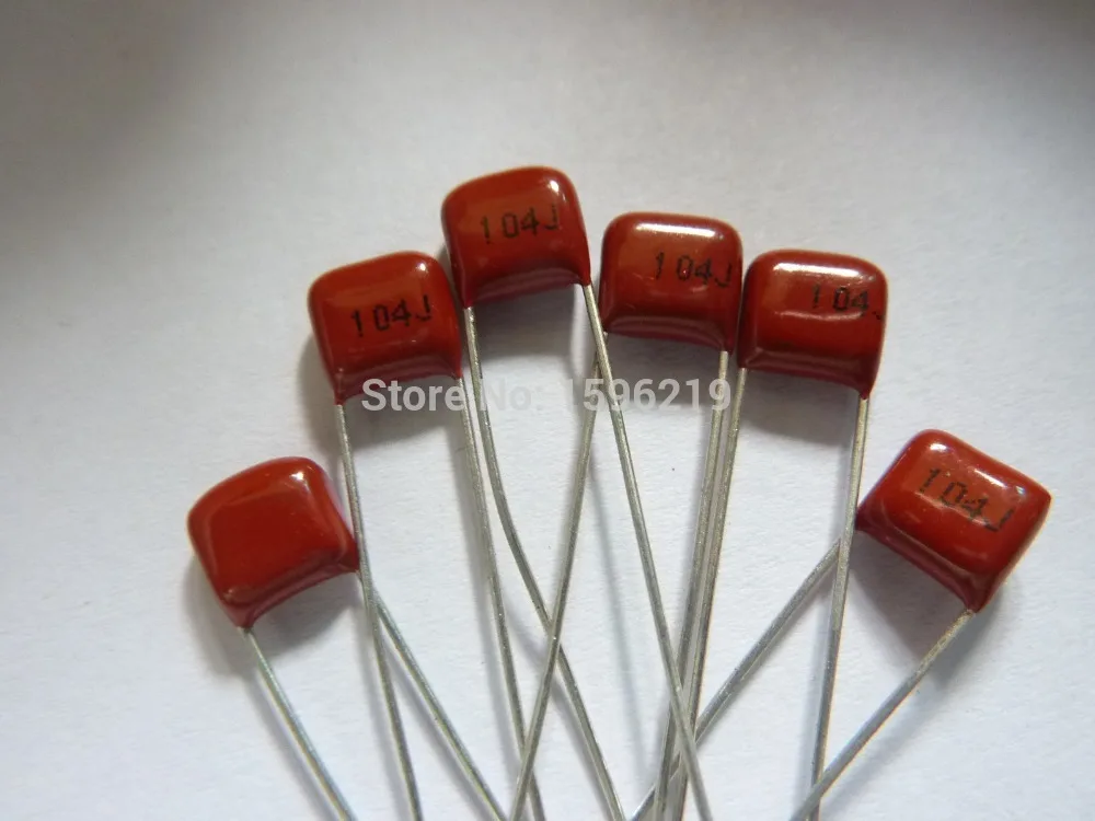 

50pcs CBB capacitor 104 100V 104J 0.1uF 100nF P5 Metallized Polypropylene Film Capacitor