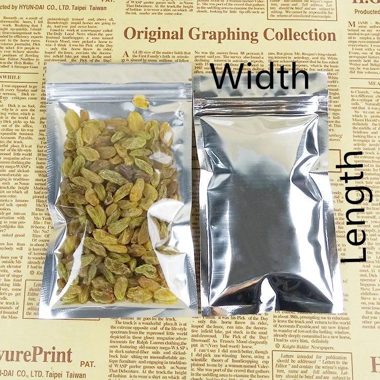 100 шт. полупрозрачный алюминиевый пакет с застежкой молнией|bag bag|pouch pouchbags ziplock |