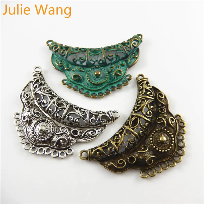 Julie Wang, 3 шт., античная бронза/серебро/зеленый сплав, подвески, соединитель, подвесной браслет, ожерелье, металлические ювелирные изделия, аксессуары для изготовления