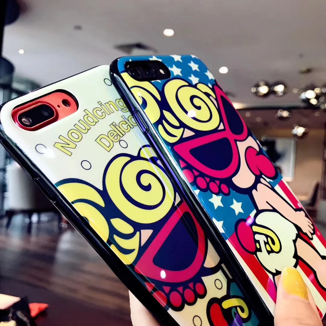 Супер мультфильм детский истерический мини-чехол для телефона iPhone Xs Max Xr X 10 8 7 6 S