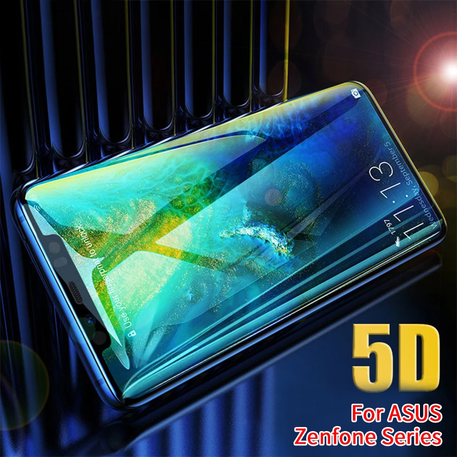 5D полное покрытие Клей закаленное стекло для Asus ZenFone 6 6z 5 5Z ZB633KL ZS630KL ZS620KL ZE620KL Max Pro M2