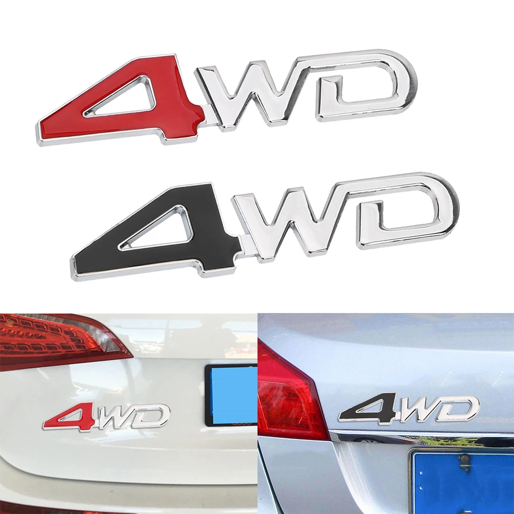 Логотип 4WD 3D Металлическая Автомобильная наклейка для автомобиля задний боковой