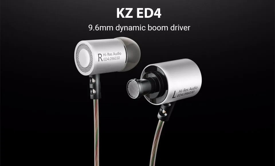 KZ ED4 металл стерео музыка наушники с микрофоном
