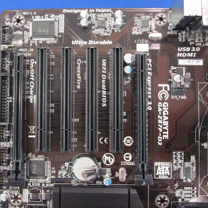 Материнская плата Gigabyte GA-Z87P-D3 б/у 1150 Z87 DDR3 USB3.0 32 ГБ SATA III Z87P D3 десктопная материнская