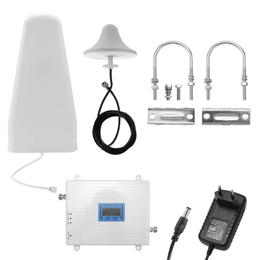 Трехдиапазонный усилитель 110 220 В 900 1800 2100 GSM DCS WCDMA 2G/3G/4G LTE универсальный сигнала