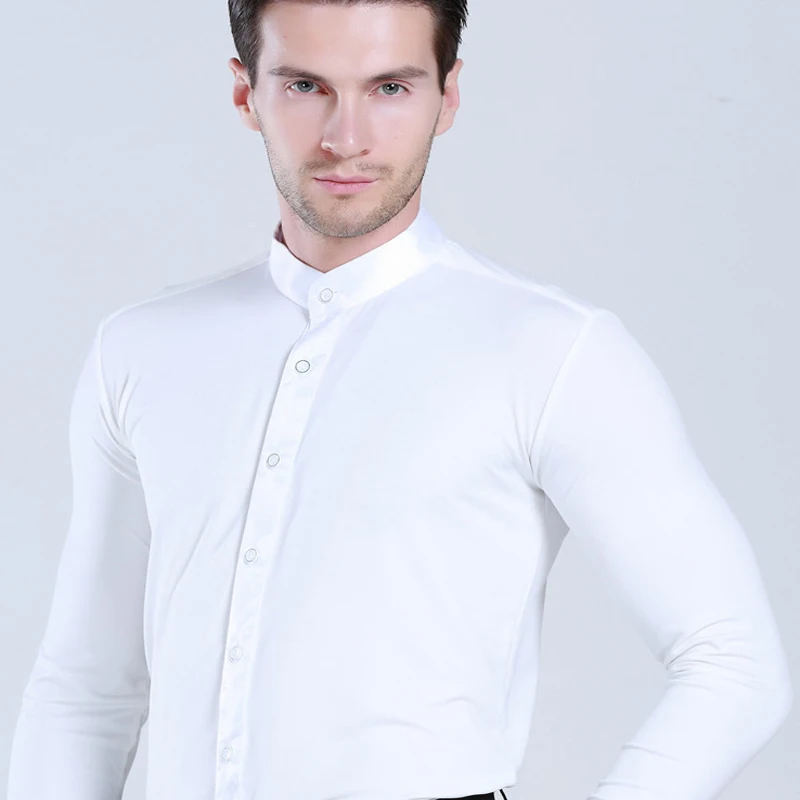Мужская рубашка для латинских танцев мужские бальные рубашки мальчиков