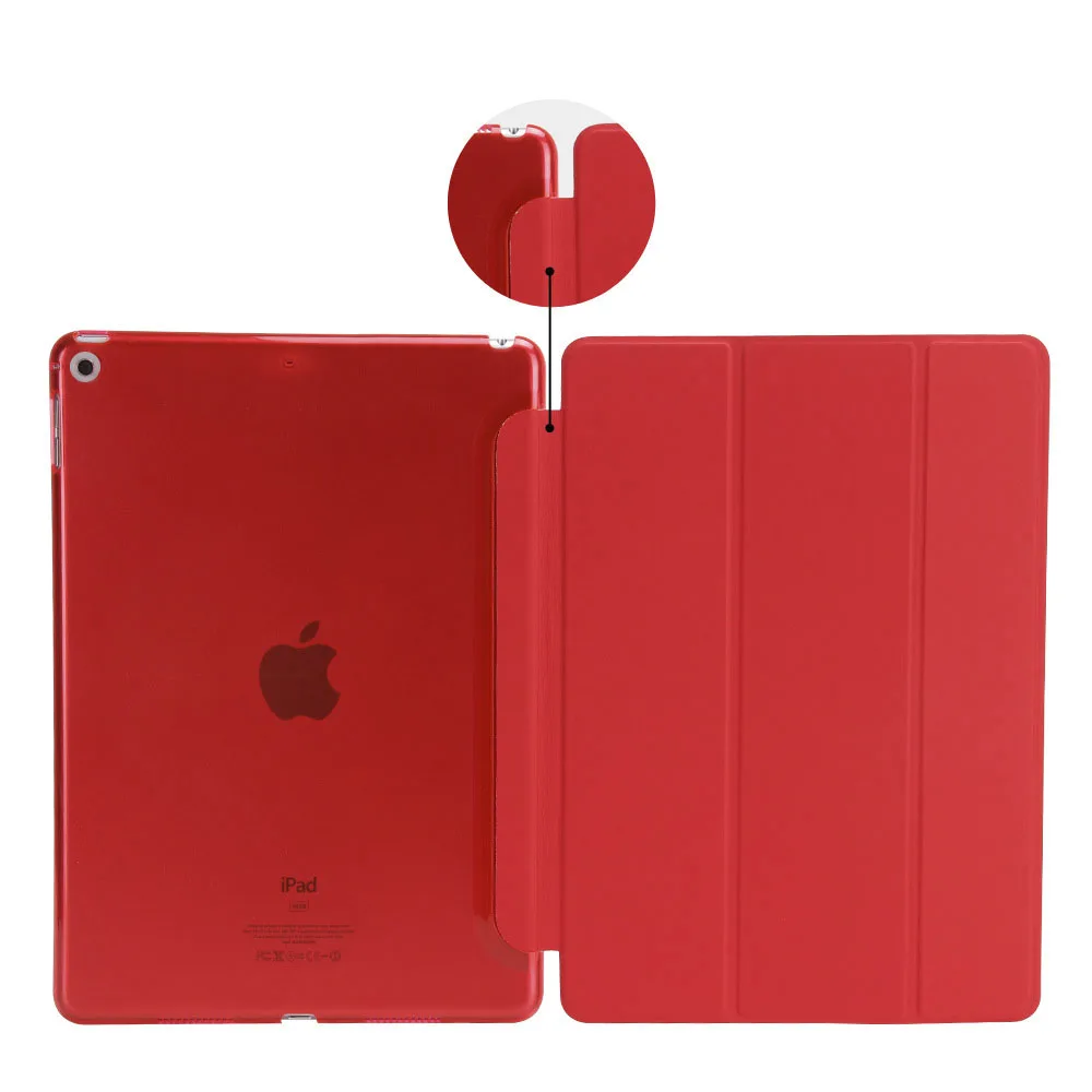 Red Кожаный мягкий чехол для Apple iPad Mini 1 2 3 противоударный ударопрочный пылезащитный чехол для iPad ультра тонкий умный флип-чехол - Цвет: Red