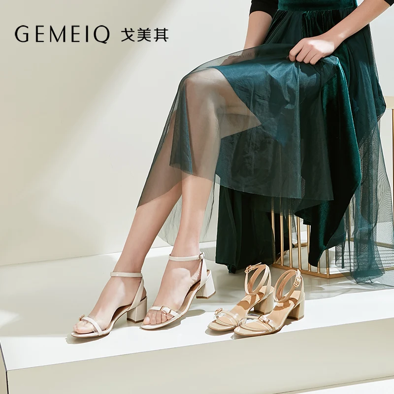 Gemeiq 2019 Летняя обувь женские крестообразные шнурки застёжки сандалии с ремешками