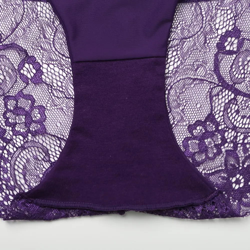 Ladies Underwear Woman Panties Sexy Lace Plus Size Panty Transparent Low-Rise Cotton Briefs |
