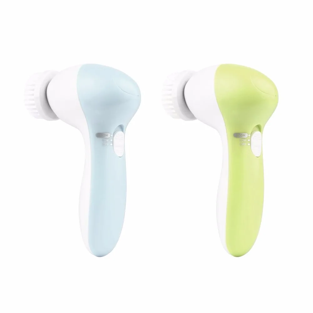 

1 Set 5-in-1 Electric Wash Face Machine Facial Pore Cleaner Body Cleaning Massage Mini Skin Beauty Massager Face Washing Brush