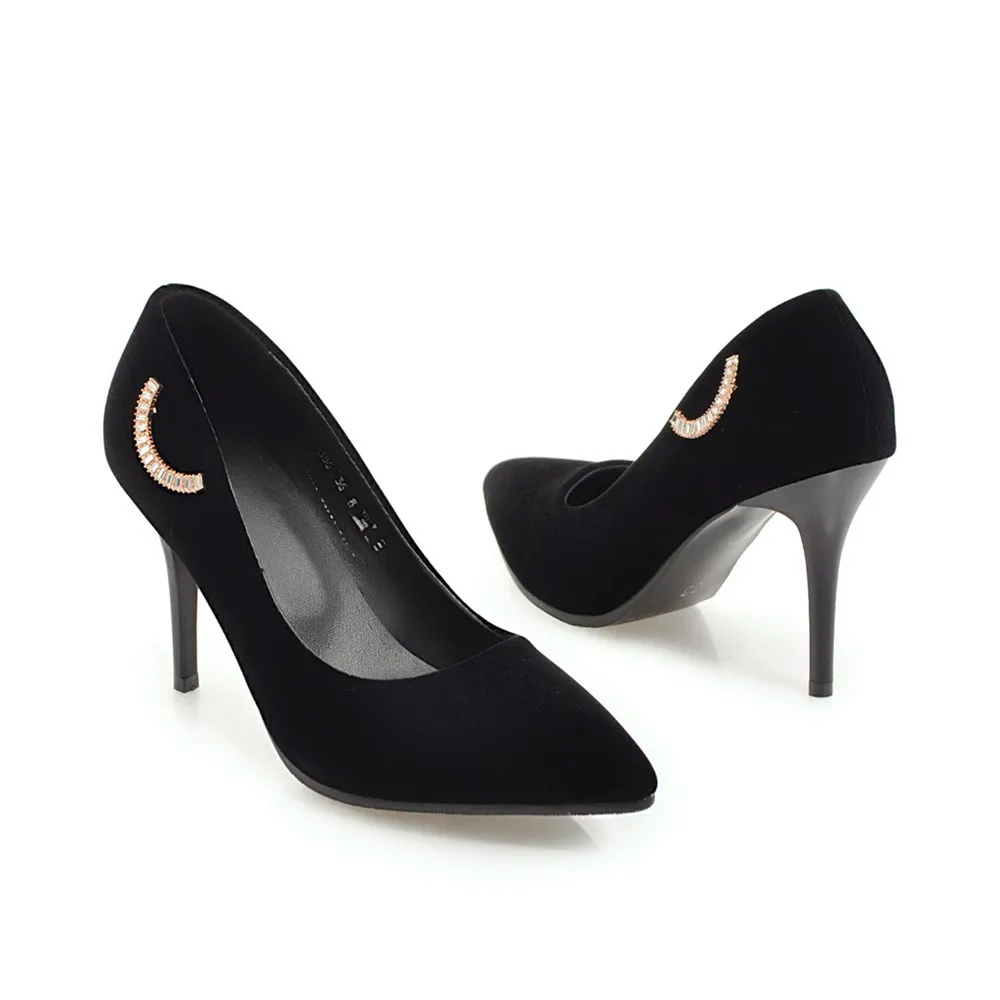 

Smirnova 2018 spring autumn sexy pointed toe wedding shoes classic elegant solid sexy comfortable stiletto heels women pumps