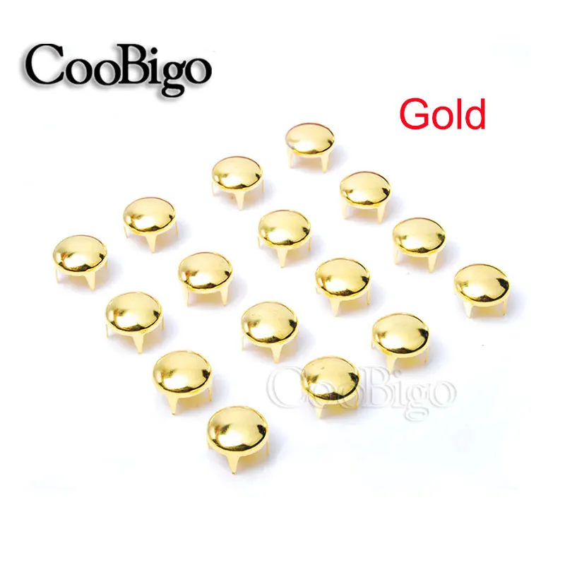 100 шт. 9 мм Круглый купол заклепки с шипами пятна “в стиле панк рок DIY кожаная