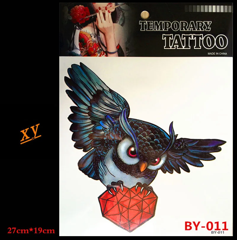 3 d Женский Милый Котик Сова чехол временная татуировка сексуальные продукты