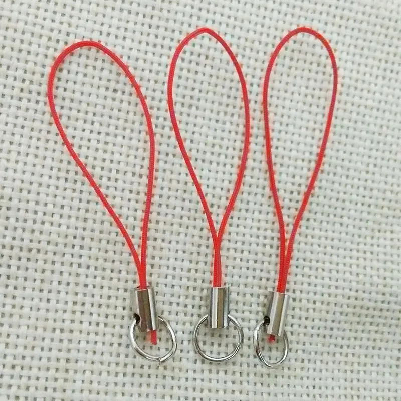 Красный мобильный случае Lariat LANYARD Перейти Кольца Малый веревку брелок Брелоки