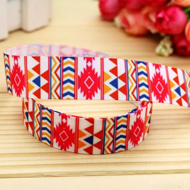 7/8 '' ацтеков племенных печатная корсажная лента hairbow головные уборы украшение партии DIY OEM 22 мм D185