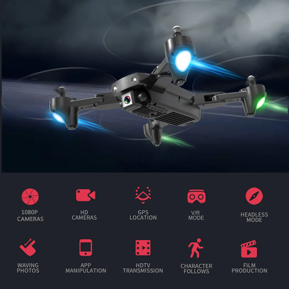 Беспилотник на радиоуправлении CSJ gps wifi FPV S166 gps RC Квадрокоптер Дрон с 1080P камерой HD 18 минут время полета селфи RC Дрон RC игрушки для детей