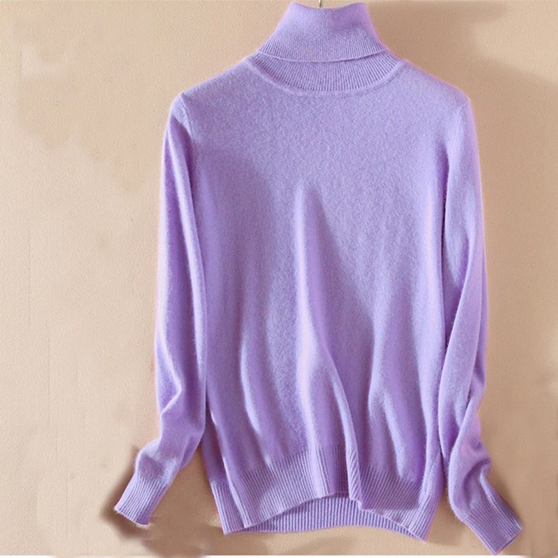 Свитер Для женщин Водолазка плюс Размеры трикотажные водолазки зимний