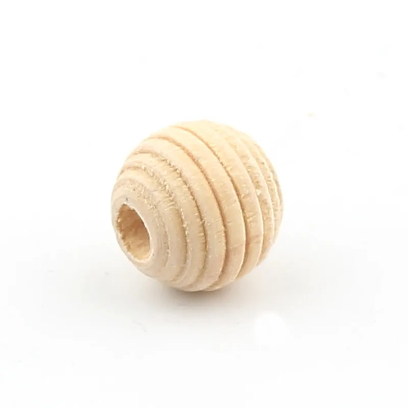 

50pcs Natural Wood Thread Spacer Beading Beads 13x12mm for Baby Teethers DIY Crafts Kids Toys & Pacifier Clip Wooden Bead