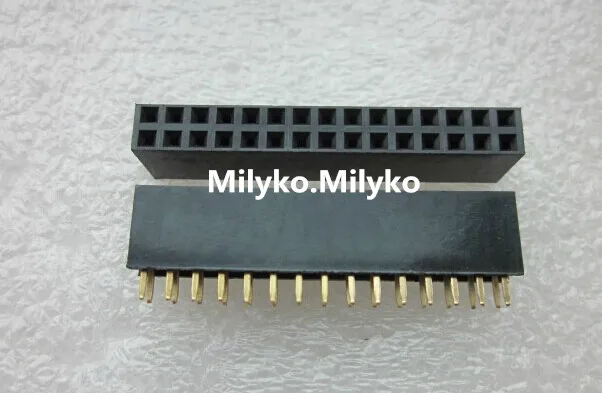 

100 шт., 2,54 мм, 2X15, шпилька, позолоченная искусственная Женская лампа