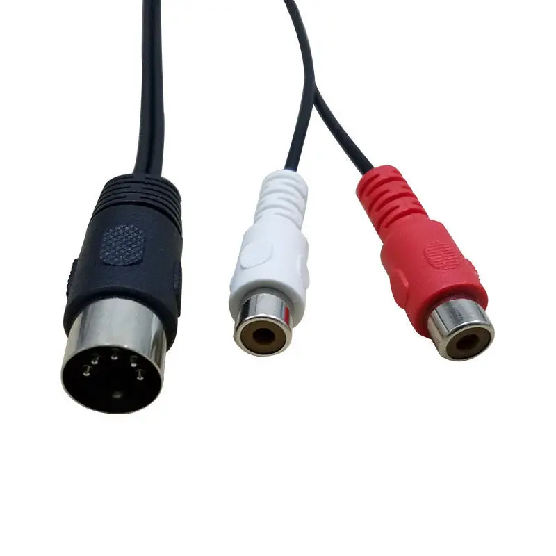 5 core DIN революция 2RCA лотоса женские старомодные аудио оборудования Кабель адаптер