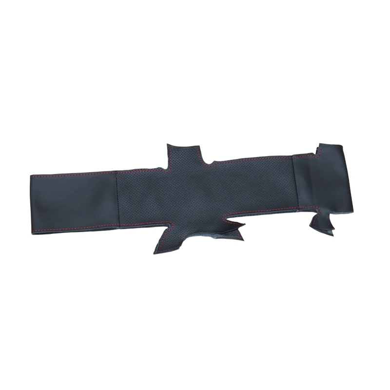 Блестящие пшеницы рука сшитый черный кожаный чехол рулевого колеса автомобиля