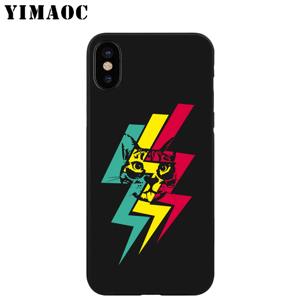 YIMAOC Amazing Cat Мягкий ТПУ Черный силиконовый чехол для iPhone X или 10 8 7 6 6S Plus 5 5S SE Xr Xs Max |