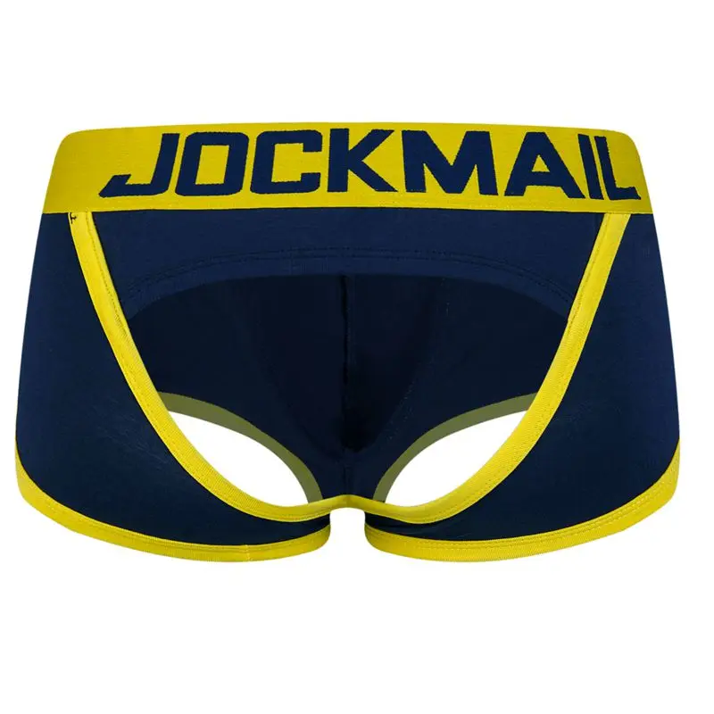 JOCKMAIL, сексуальное мужское нижнее белье, без нижней части, боксеры, мужские стринги, танга, Короткие трусы, мужское белье для геев, открытая спина, промежность