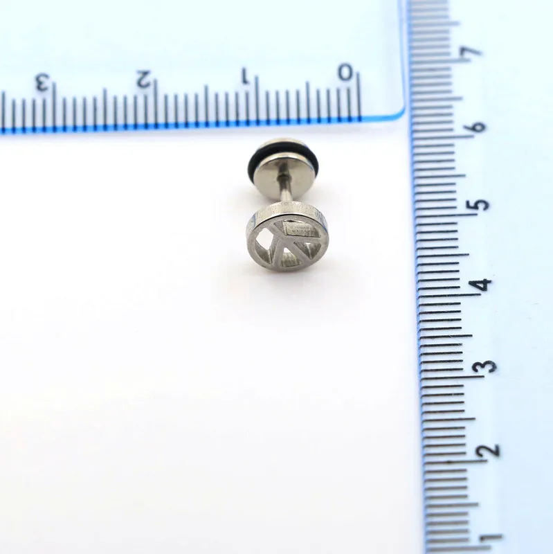 Бесплатная доставка иллюзия обман серьги 30 шт. 16 г нержавеющая сталь мир узор