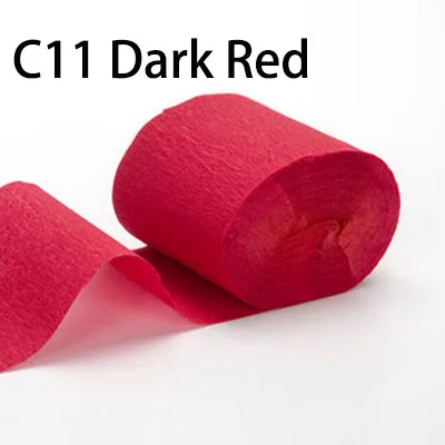 C11 Dark Red 32 фута DIY Бумажная гирлянда 10 М длинные узкие ленты из крепированной бумаги фоны для свадьбы День рождения Вечеринка Детский душ церемония место украшения - Цвет: C11 Dark Red