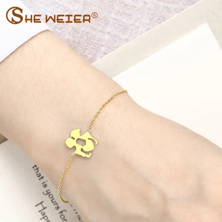 SHE WEIER браслеты дружбы из нержавеющей стали для женщин Женские аксессуары