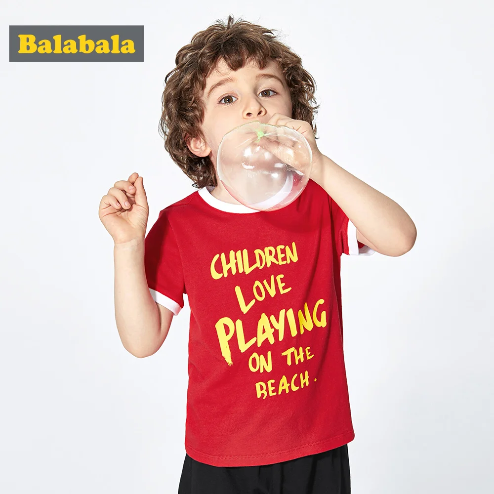 Детская хлопковая футболка BalabalaChildren летняя с коротким рукавом для мальчиков