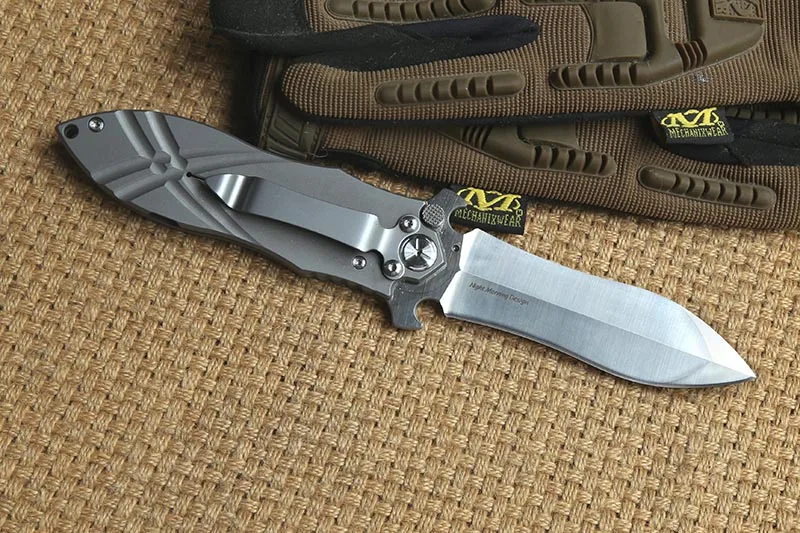 Два солнца TS46 Тактический Flipper мяч brearing складной нож D2 лезвие titanium Отдых на