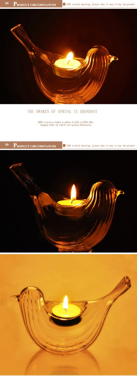 Crystal glass clear candlestick vintage bird candle holders wedding Decor ZT19 | Дом и сад