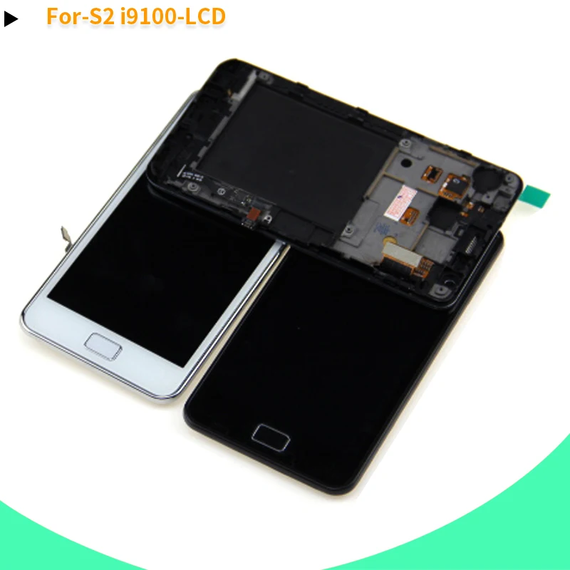 100% протестированный супер AMOLED для Samsung S2 I9100 ЖК дисплей i9100 экран сенсорный