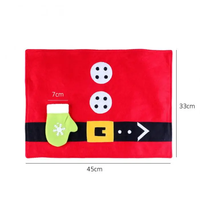 Christmas Table Mats Pads Insulated Placemats Napkins Cloth Decor Cover for Dinner Kitchen Party Home Decorations | Дом и сад