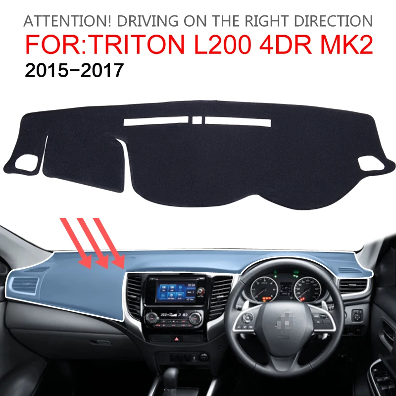 Для Mitsubishi L200 Тритон 2015 2018 Dashboard Защитная Anti коврик для Fiat защитник ОЗУ 1200 Strada 2016 2017