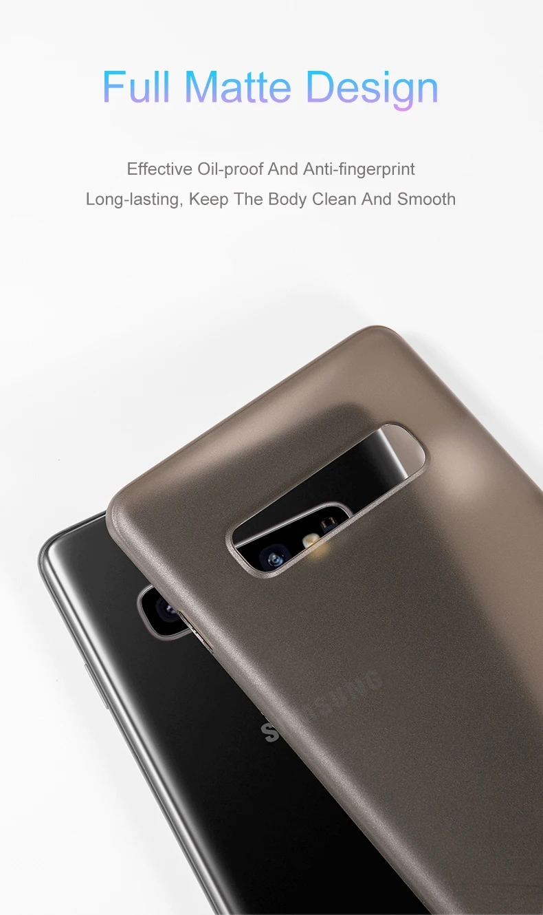 0,3 мм ультра тонкий жесткий чехол для телефона samsung Galaxy S8 S9 S10 Plus Note 8 9 матовый прозрачный чехол для samsung S 8 9 10